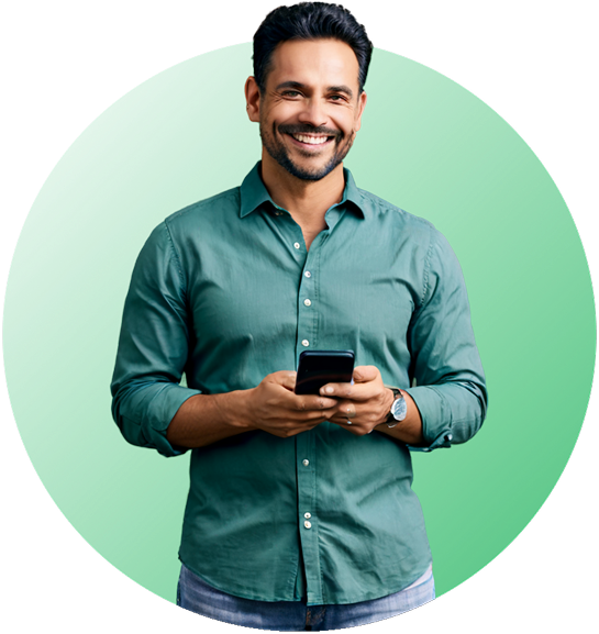 homem sorrindo hero banner